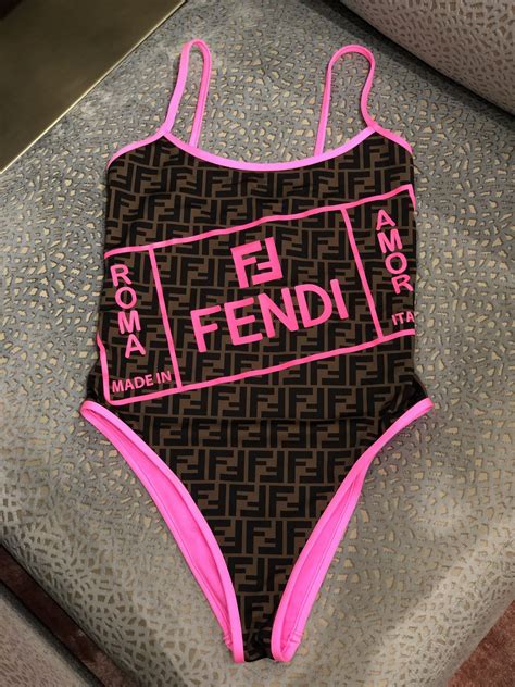 fendi swimsuit cheap|Fendi neon bikini.